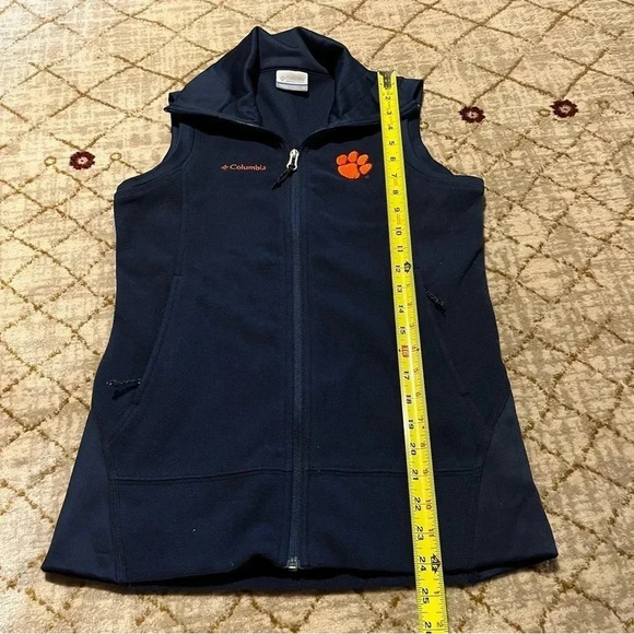 Columbia Clemson University Women's Blue Soft Fleece Full Zip Vest Sz S - Picture 8 of 8